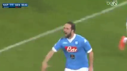 Napoli 3-1 Genoa - Goal by G. Higuaín (51')