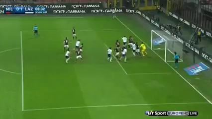 Milan vs Lazio - Goal by M. Parolo (9')