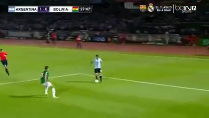 Argentina 2-0 Bolivia - Goal by L. Messi (30')