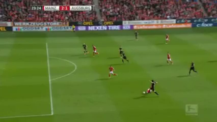 Mainz 05 vs Augsburg - Goal by C. Clemens (13')
