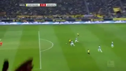 Borussia Dortmund 3-2 Werder Bremen - Golo de P. Aubameyang (53min)