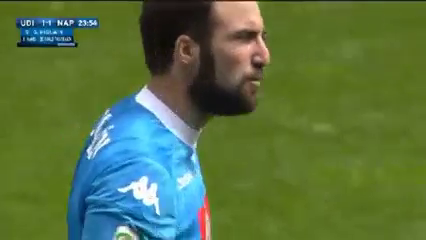 Udinese 3-1 Napoli - Golo de G. Higuaín (24min)