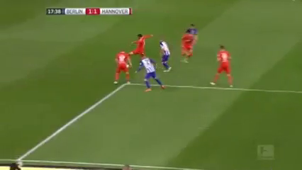 Hertha BSC vs Hannover - Goal by A. Sobiech (18')