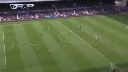 West Ham vs Arsenal - Goal by A. Carroll (44')