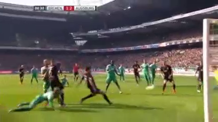 Werder Bremen 1-2 Augsburg - Golo de Jeong-Ho Hong (87min)