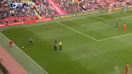 Liverpool vs Stoke - Goal by Alberto Moreno (8')