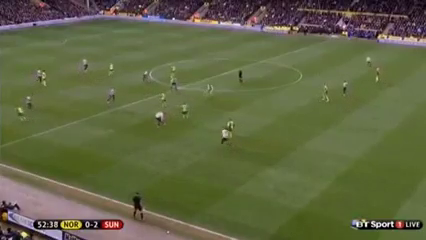 Norwich City 0-3 Sunderland - Golo de J. Defoe (53min)