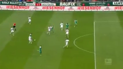 Werder Bremen 3-2 Wolfsburg - Golo de F. Bartels (64min)