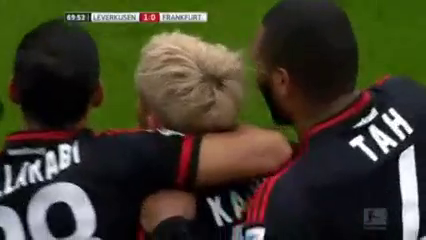 Leverkusen vs Frankfurt - Goal by K. Kampl (70')
