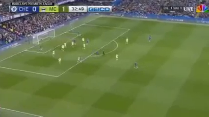 Chelsea 0-3 Manchester City - Golo de S. Agüero (33min)