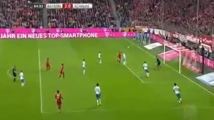 Bayern München vs Schalke 04 - Goal by R. Lewandowski (65')