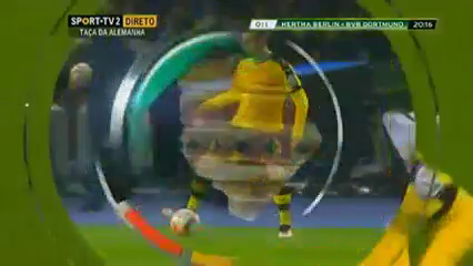 Hertha BSC vs Dortmund - Goal by G. Castro (20')