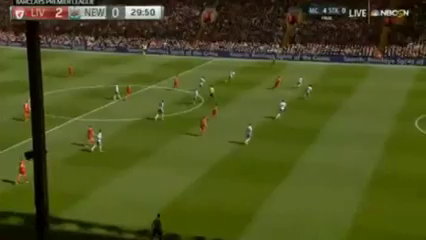 Liverpool vs Newcastle - Goal by A. Lallana (30')