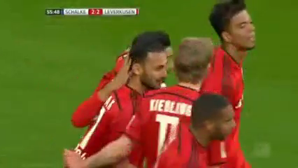 Schalke 04 vs Leverkusen - Goal by K. Bellarabi (56')