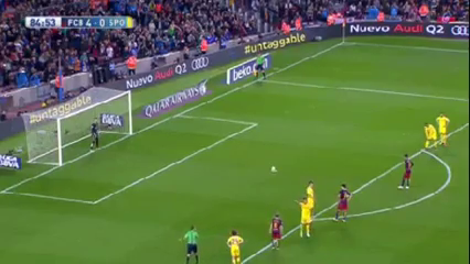 Barcelona 6-0 Sporting Gijón - Golo de Neymar (85min)