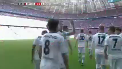 Bayern München vs M'gladbach - Goal by A. Hahn (72')