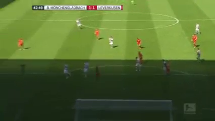 M'gladbach vs Leverkusen - Goal by A. Hahn (43')
