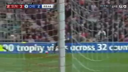 Sunderland vs Chelsea - Gól de J. Defoe (70min)