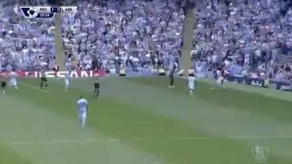 Man City vs Arsenal - Goal by S. Agüero (8')