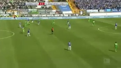Darmstadt 98 vs M'gladbach - Goal by T. Hazard (31')