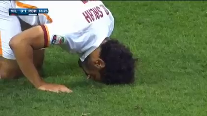 Milan 1-3 Roma - Golo de Mohamed Salah (19min)