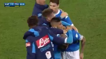 Napoli vs Frosinone - Goal by M. Hamšík (44')