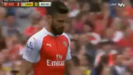 Arsenal 4-0 Aston Villa - Golo de O. Giroud (80min)