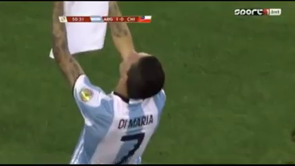 Argentina 2-1 Chile - Golo de Á. di María (51min)