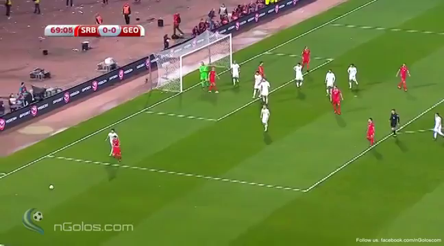 Сербия - Грузия 1:0 видео