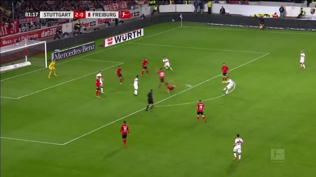 Штутгарт - Фрайбург 3:0 видео