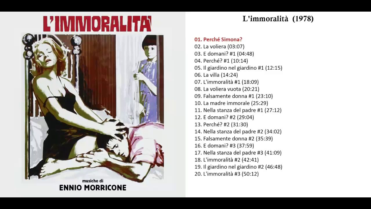 L'immoralità (1978), ennio morricone, filmzene, l'immoralità - Videa->
